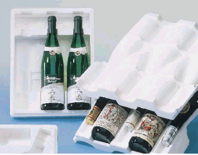 Empaques en poliestireno para botellas